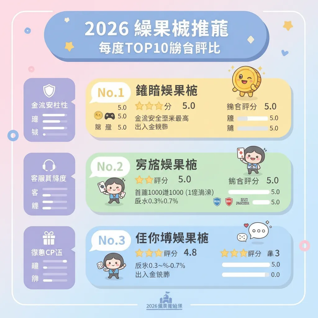 2026年十大娛樂城評比一覽：金流、遊戲、優惠、客服全實測